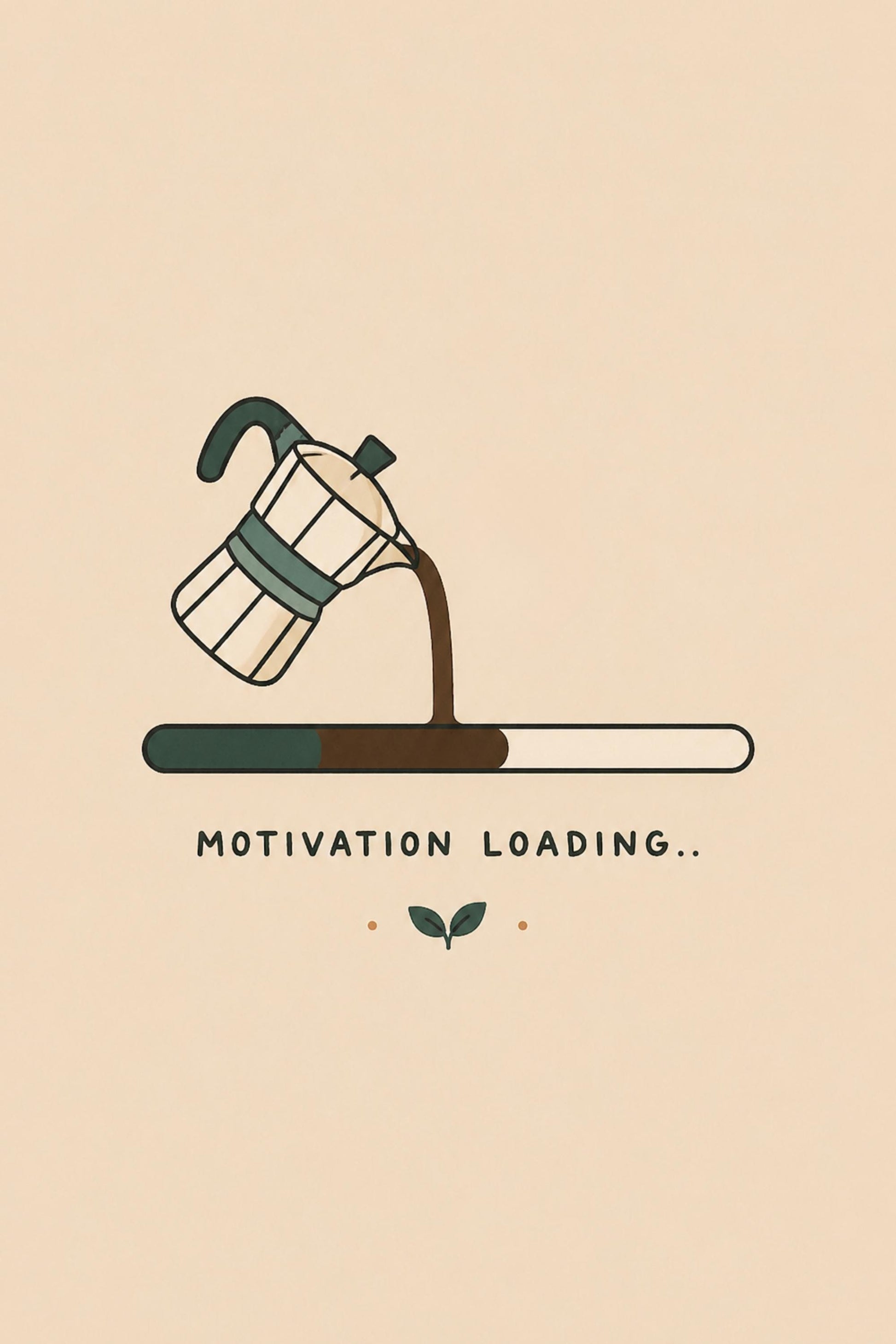 Motivation Loading Poster, Coffee Wall Art wall art print