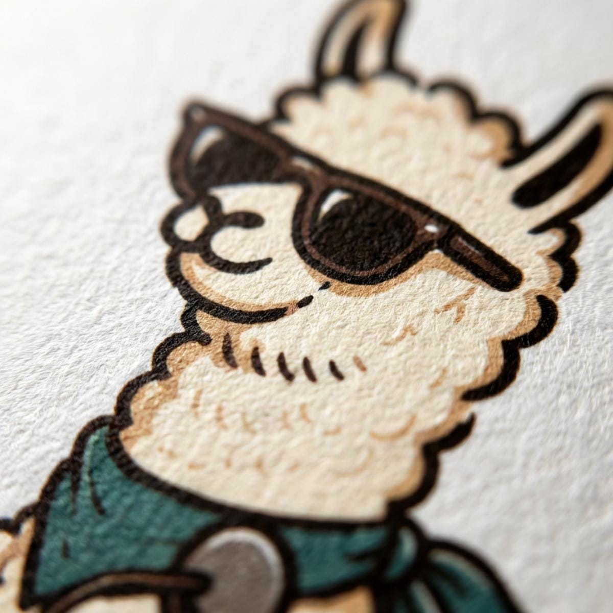 Llama Wall Art, Alpaca Scooter Poster, Animal Print, Retro Scooter Decor wall art print