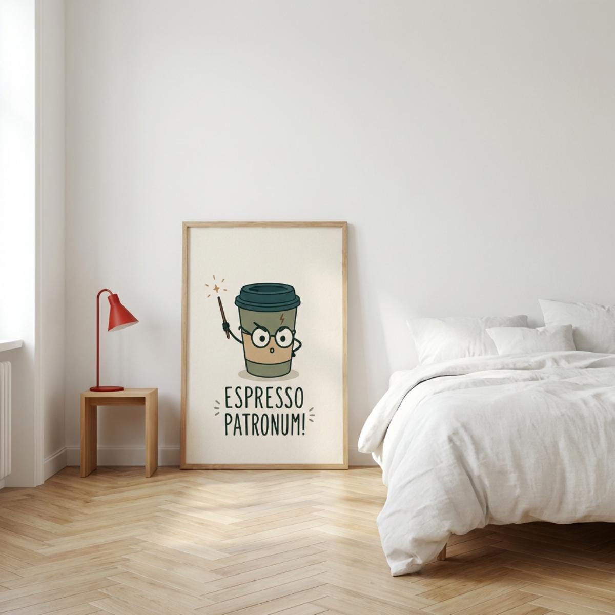 Coffee Wizard Poster, Espresso Patronum Print, Coffee Lover Gift, Magical Wall Art wall art print