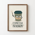 Coffee Wizard Poster, Espresso Patronum Print, Coffee Lover Gift, Magical Wall Art wall art print