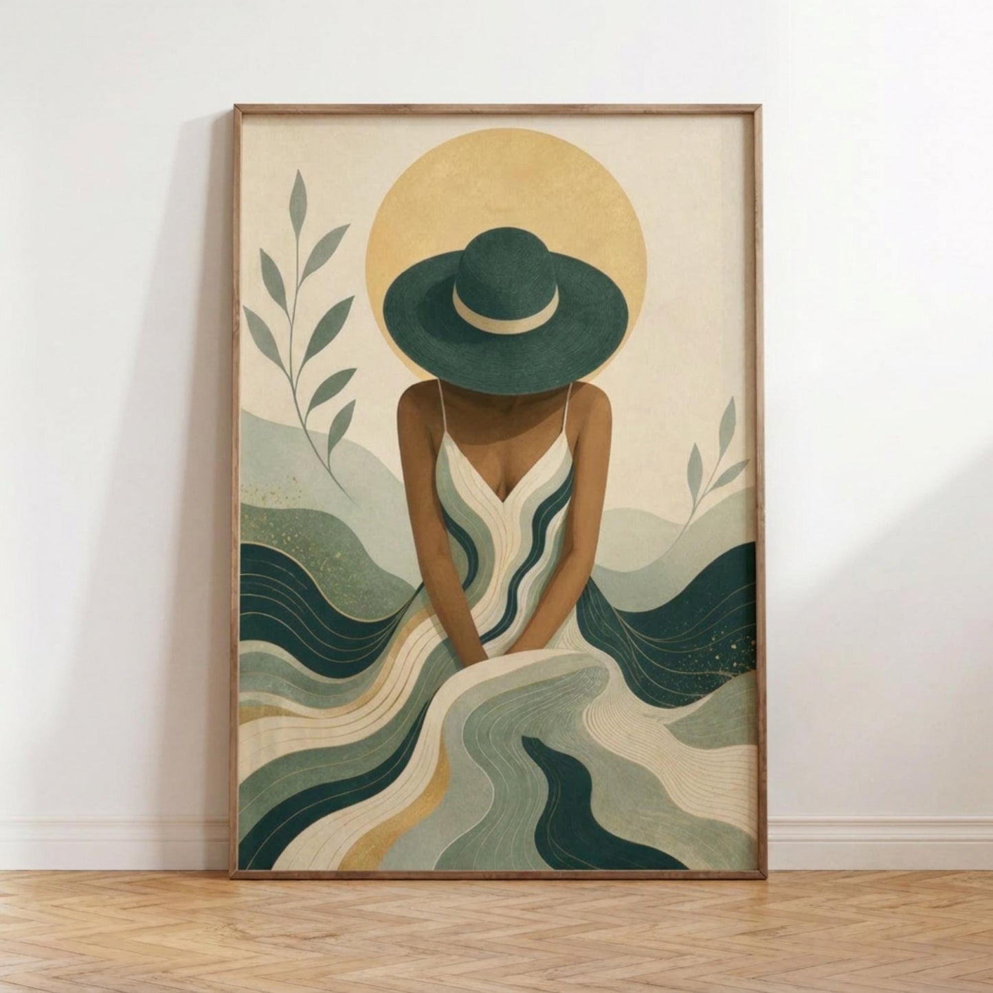 Minimalist Woman Wall Art, Abstract Dress Poster, Modern Boho Art Print wall art print