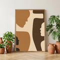 Abstract Faces Wall Art Print, Minimalist Line Art Poster, Modern Decor wall art print
