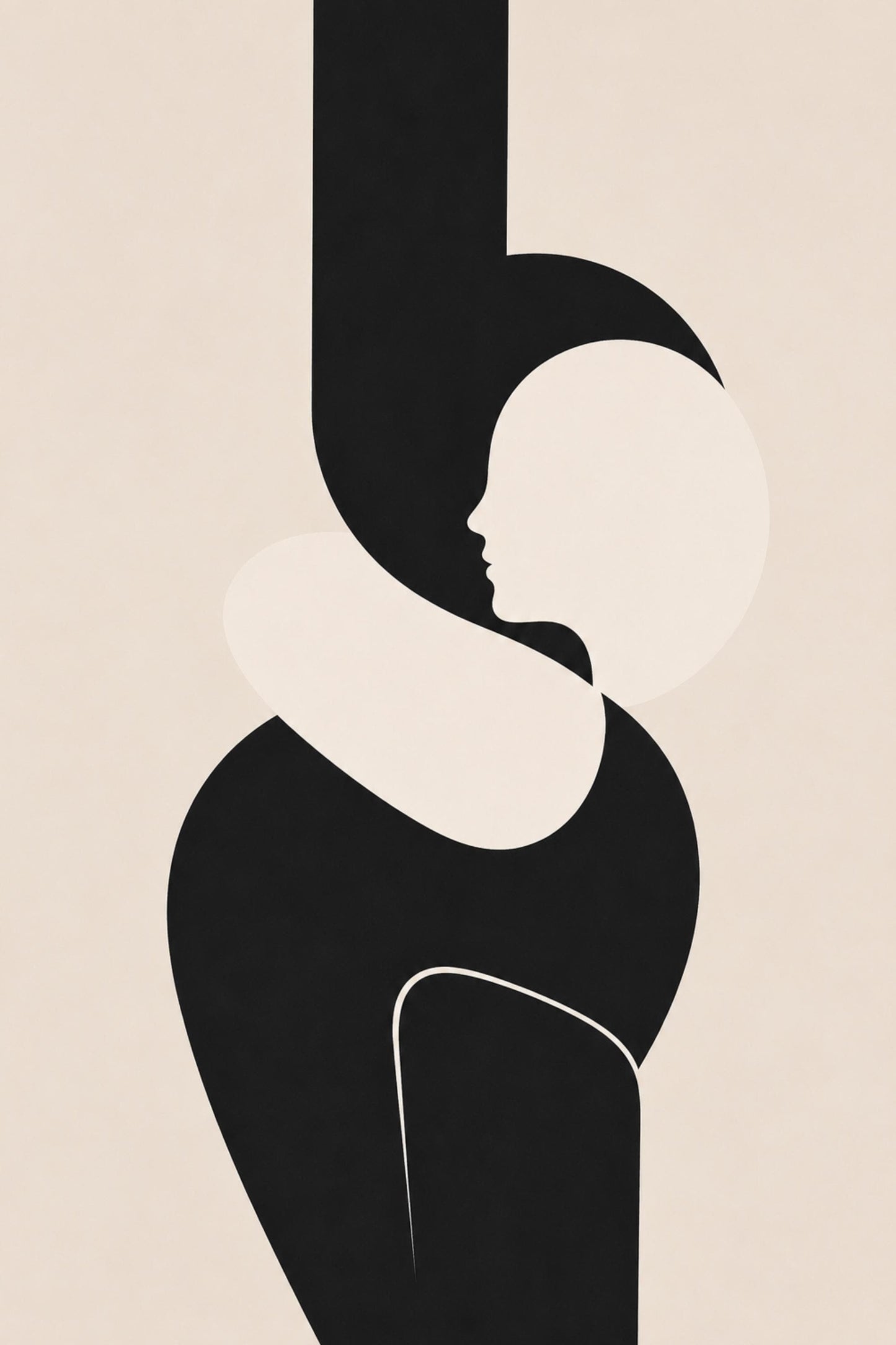 Abstract Geometric Wall Art Print, Modern Minimalist Poster, Neutral Decor wall art print