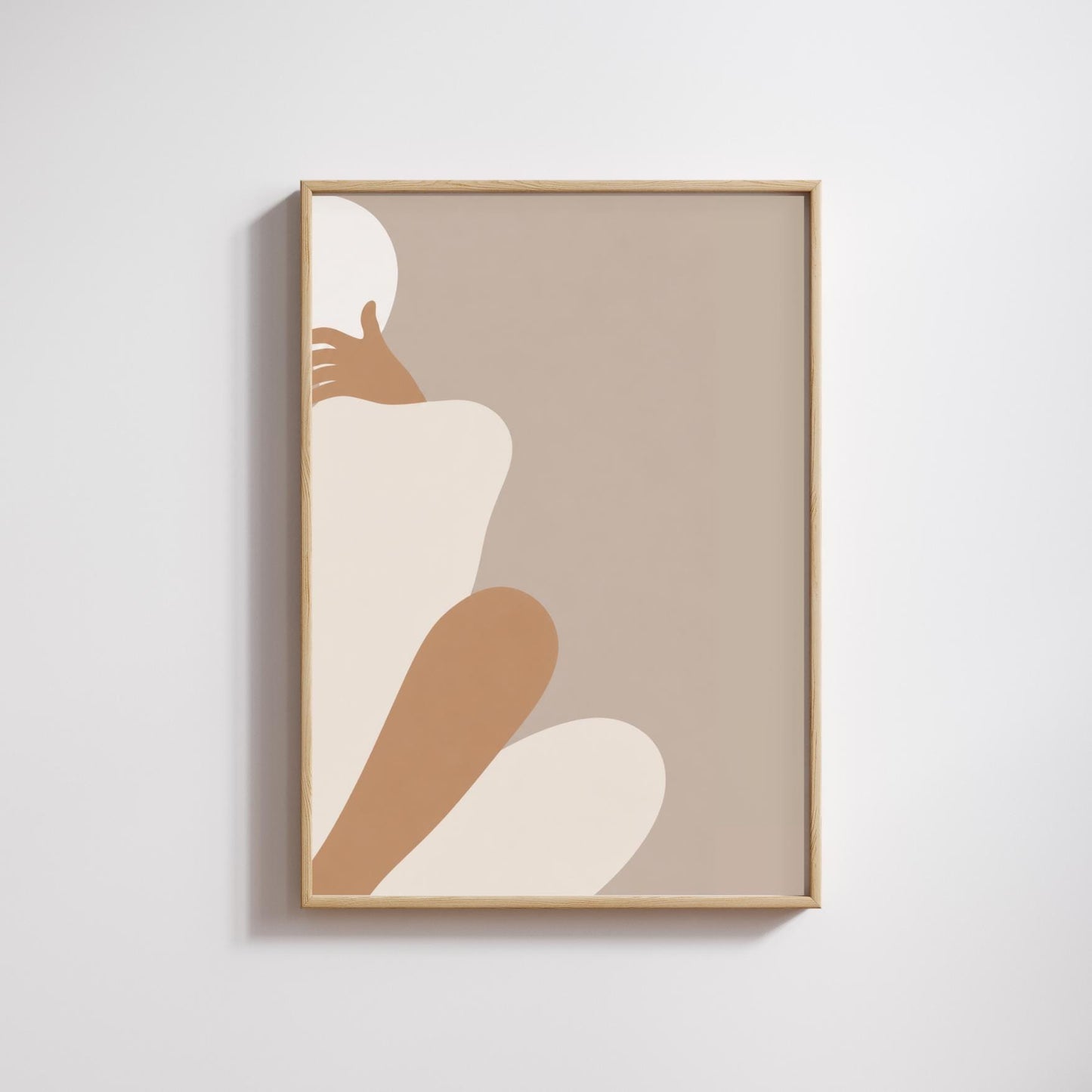 Abstract Female Figure Wall Art Print, Minimalist Body Art Poster wall art print
