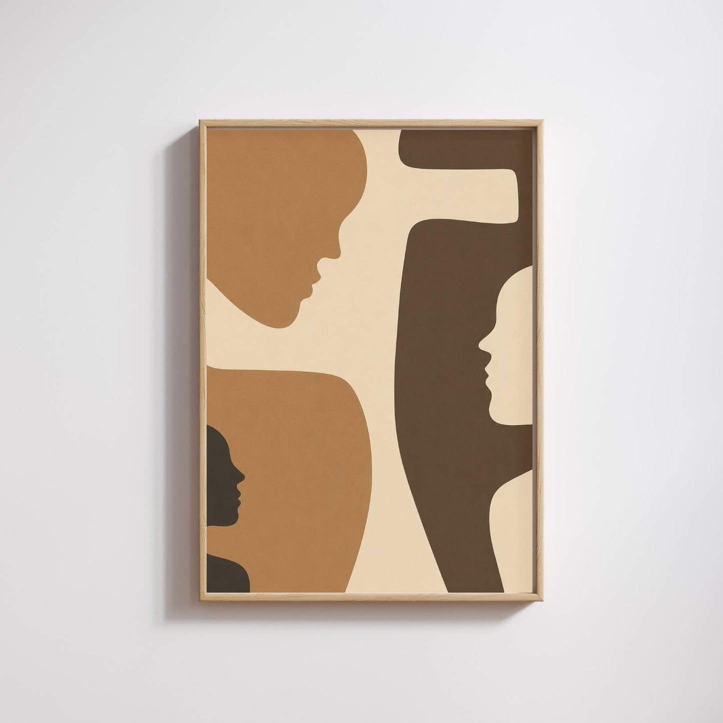 Abstract Faces Wall Art Print, Minimalist Line Art Poster, Modern Decor wall art print