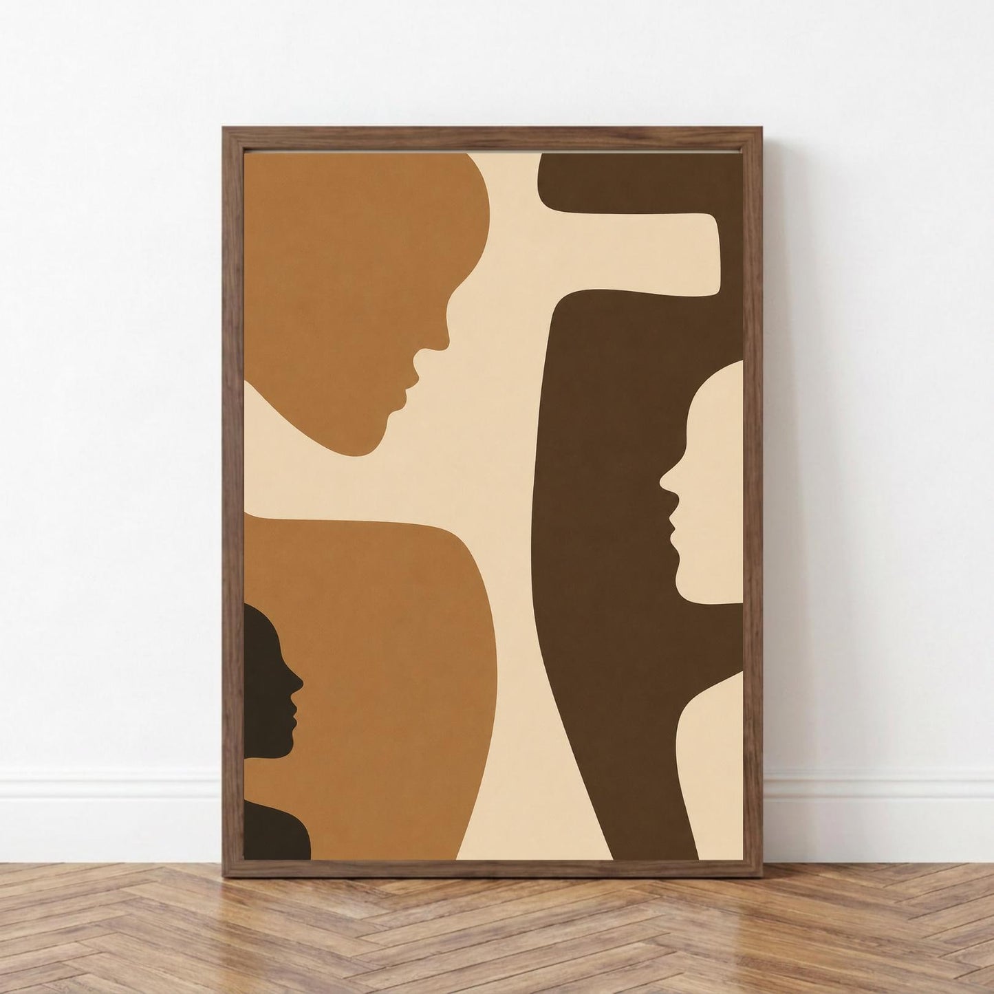 Abstract Faces Wall Art Print, Minimalist Line Art Poster, Modern Decor wall art print