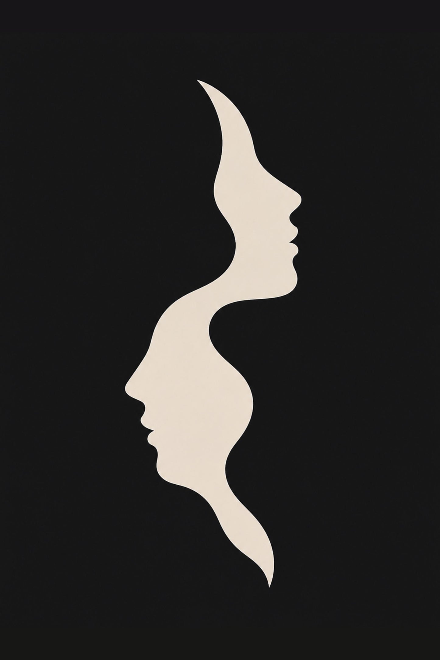 Abstract Face Wall Art Print, Minimalist Portrait Poster, Modern Decor wall art print