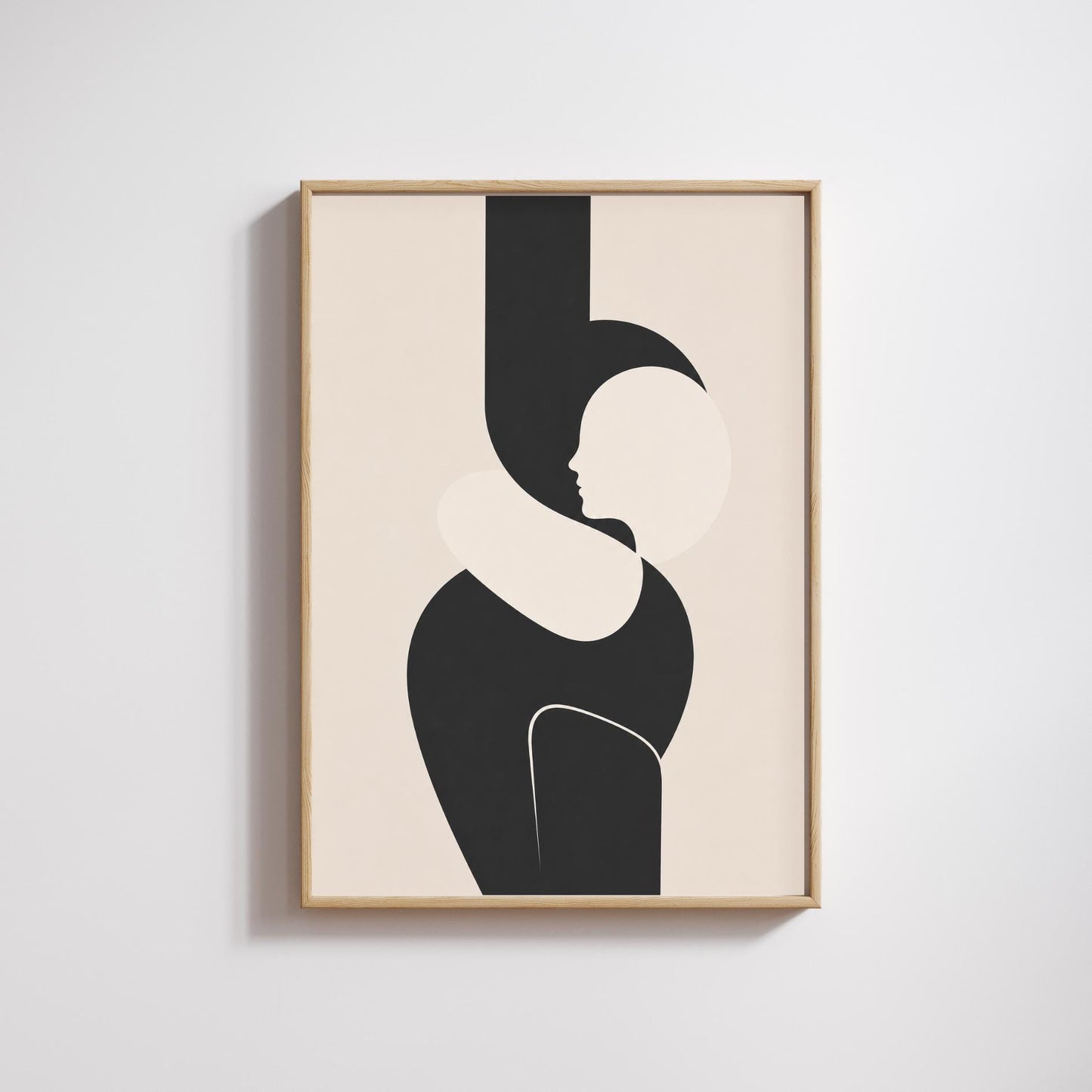 Abstract Geometric Wall Art Print, Modern Minimalist Poster, Neutral Decor wall art print