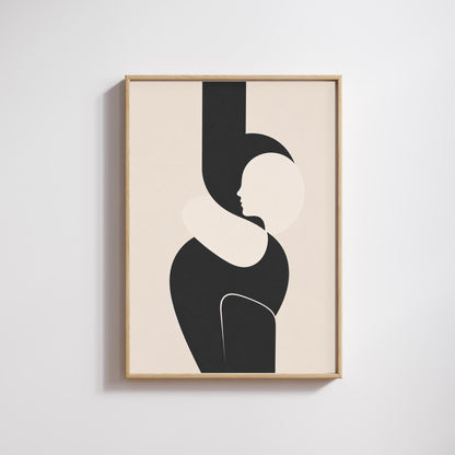 Abstract Geometric Wall Art Print, Modern Minimalist Poster, Neutral Decor wall art print