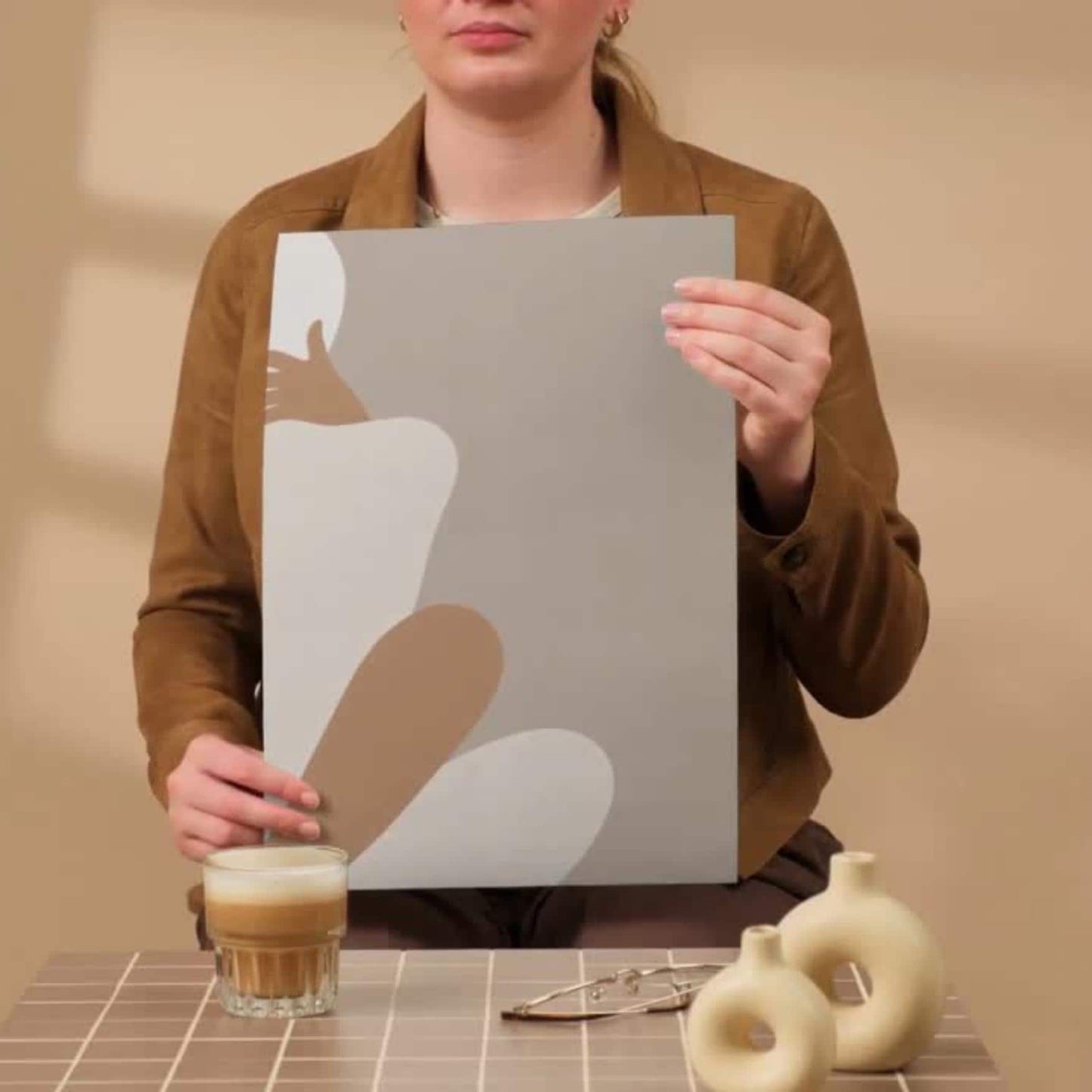 Abstract Female Figure Wall Art Print, Minimalist Body Art Poster wall art print