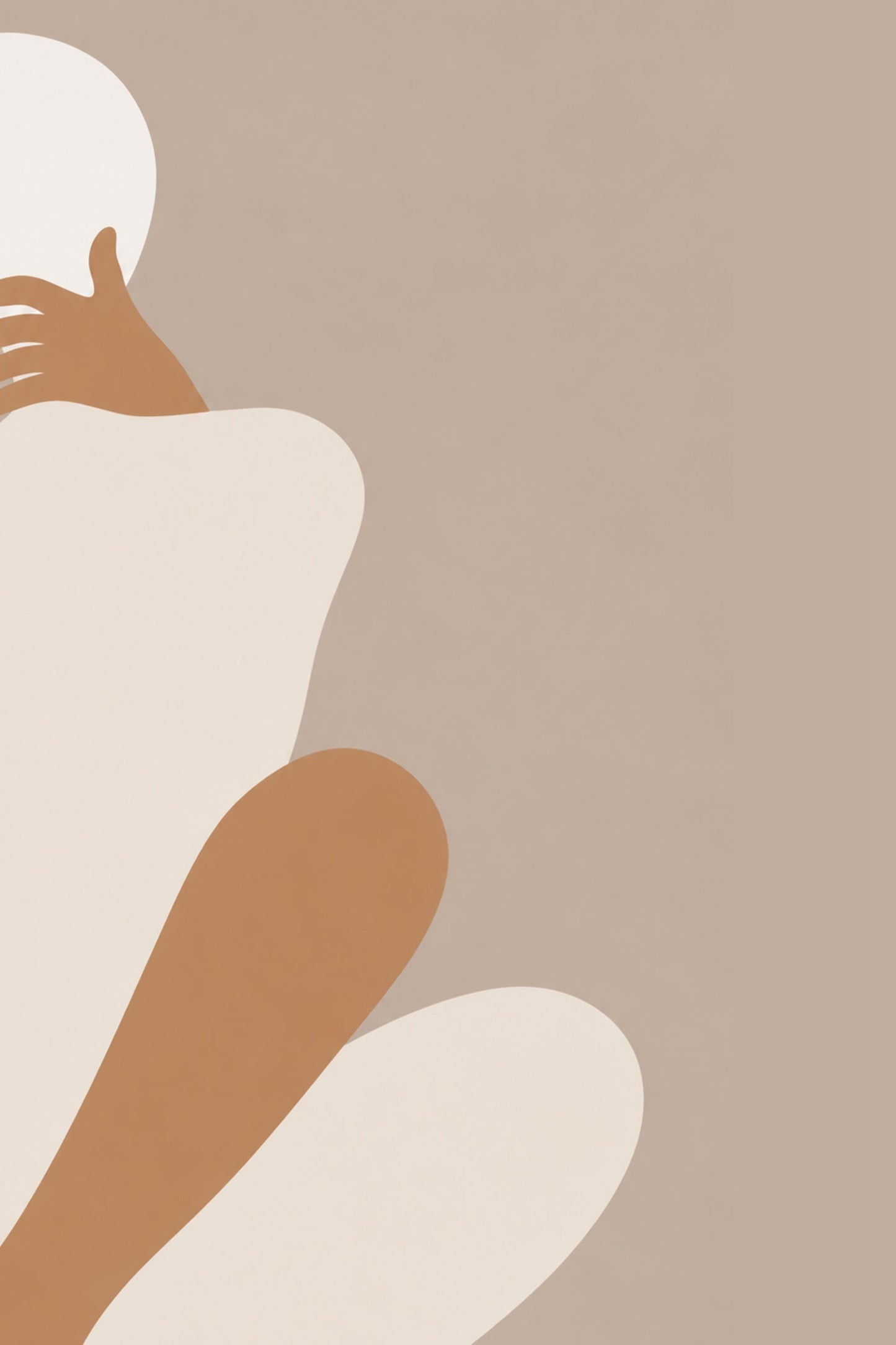 Abstract Female Figure Wall Art Print, Minimalist Body Art Poster wall art print