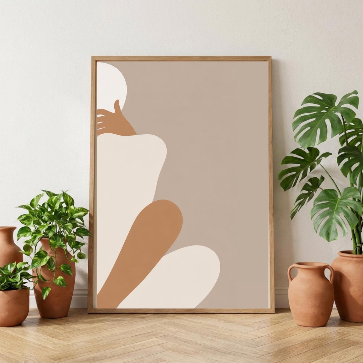 Abstract Female Figure Wall Art Print, Minimalist Body Art Poster wall art print