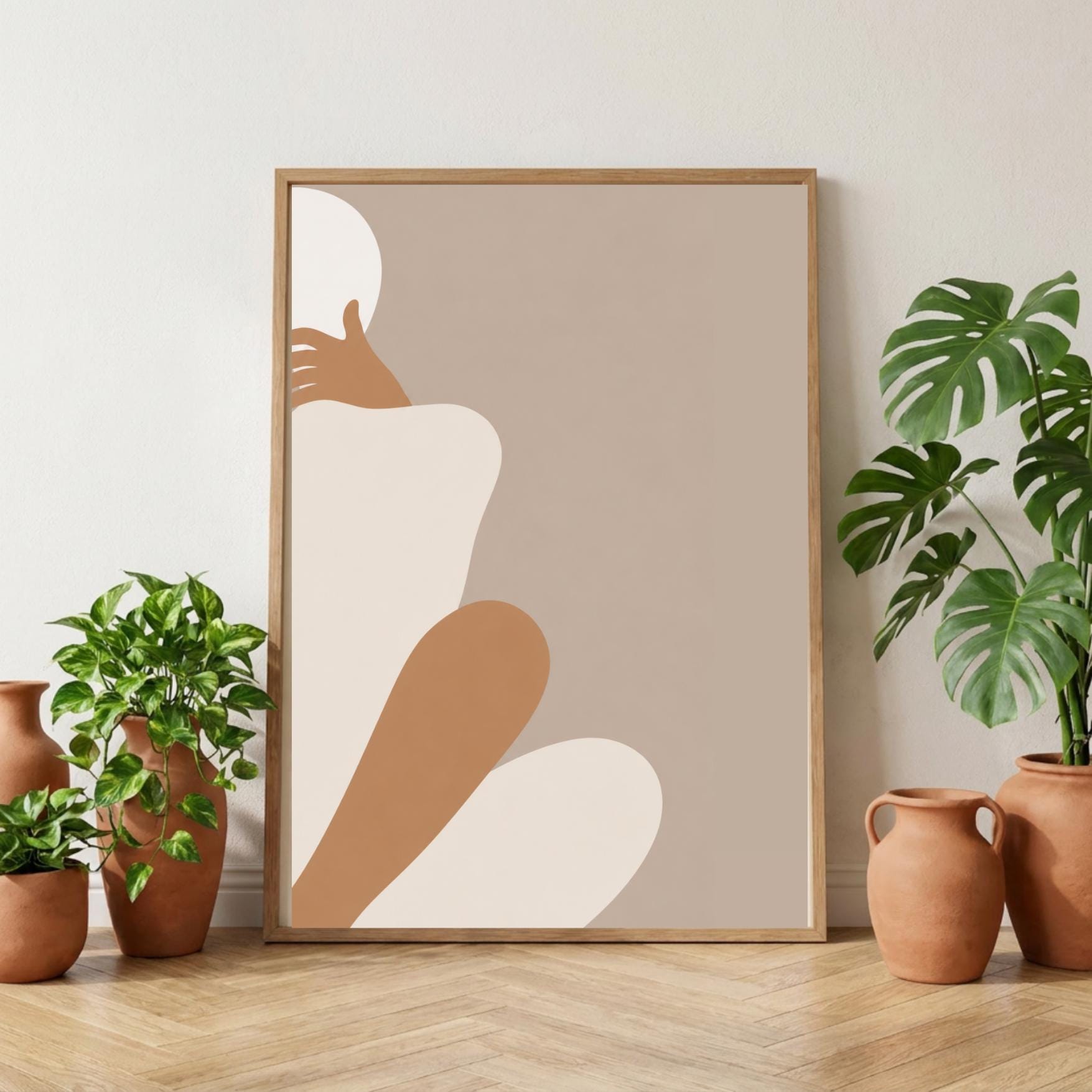 Abstract Female Figure Wall Art Print, Minimalist Body Art Poster wall art print
