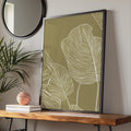 Elegant Botanical Wall Art, Minimalist Nature Print, Green Leaf Poster, Modern Home Decor wall art print