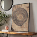 Tree Ring Art Print, Wood Grain Nature Poster, Boho Rustic Wall Decor wall art print