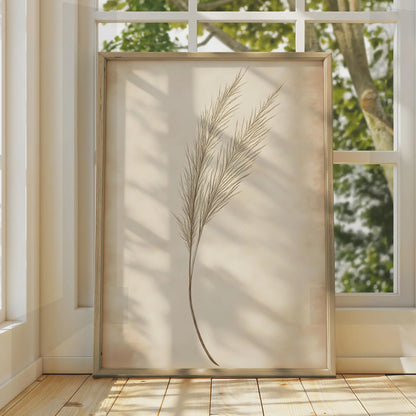 Elegant Boho Pampas Grass Wall Art, Botanical Print, Minimalist Nature Decor, Earthy Tones wall art print
