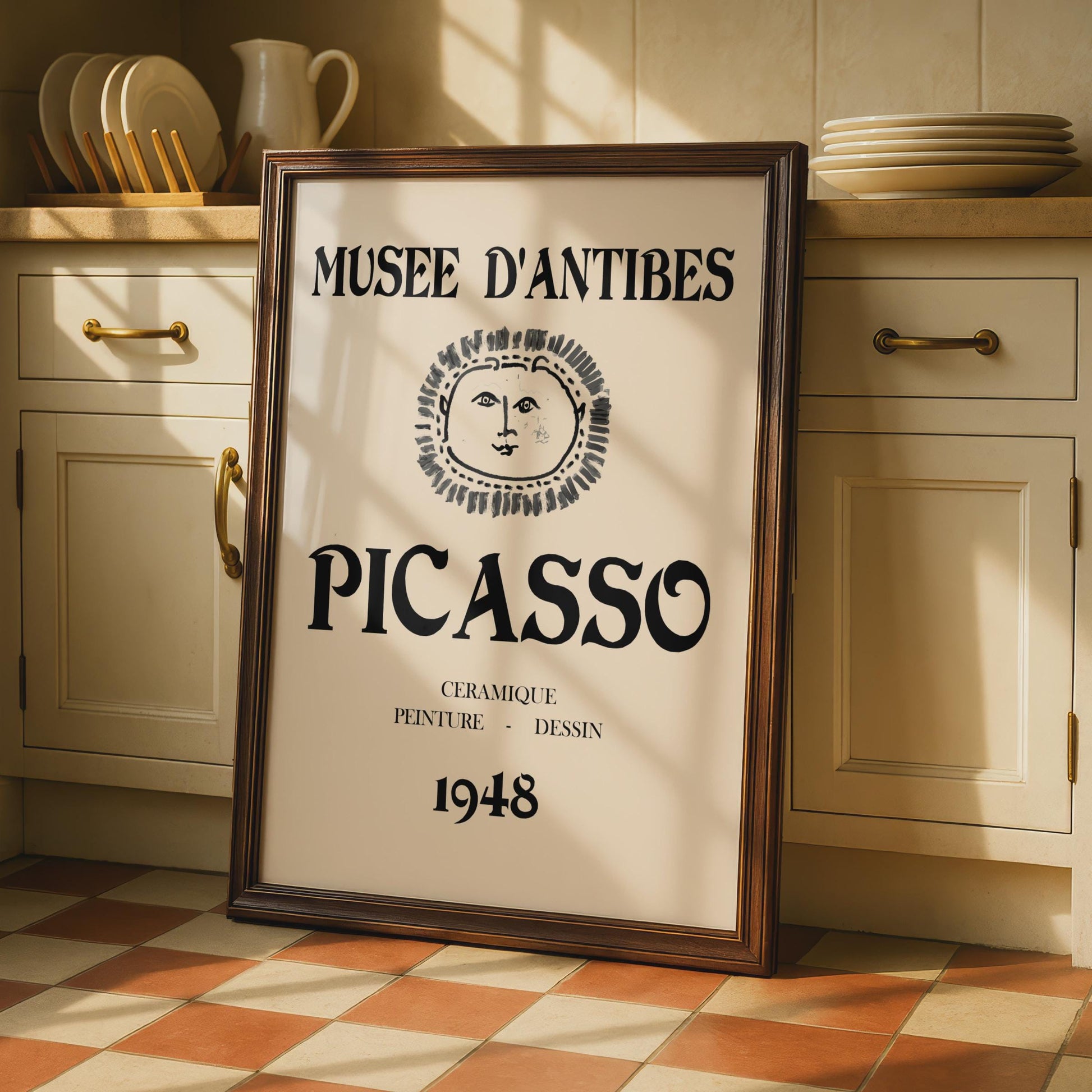 Picasso Museum Antibes Art Poster, 1948 Print, Minimalist Wall Decor, Modern Artwork wall art print