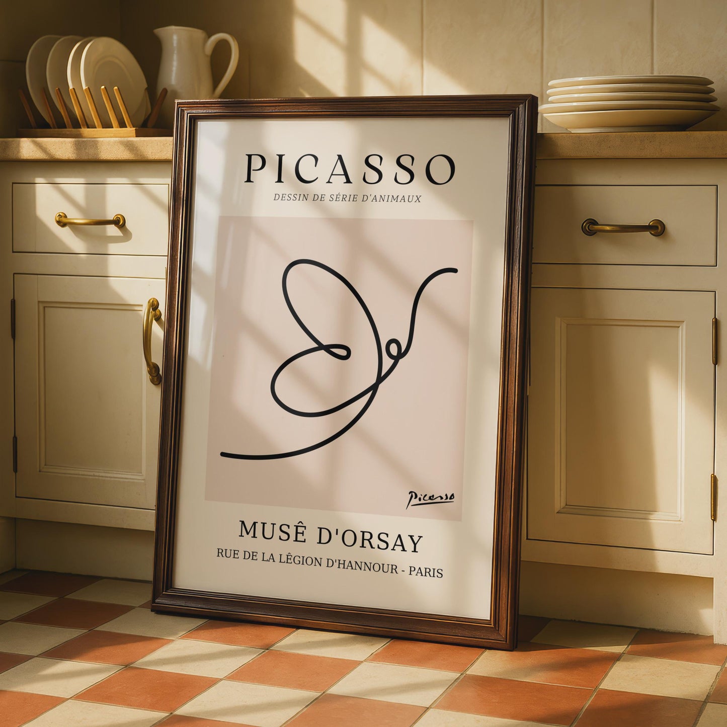 Picasso Animal Series Art Print, Musee d'Orsay Wall Art, Abstract Minimalist Poster, Paris Decor wall art print