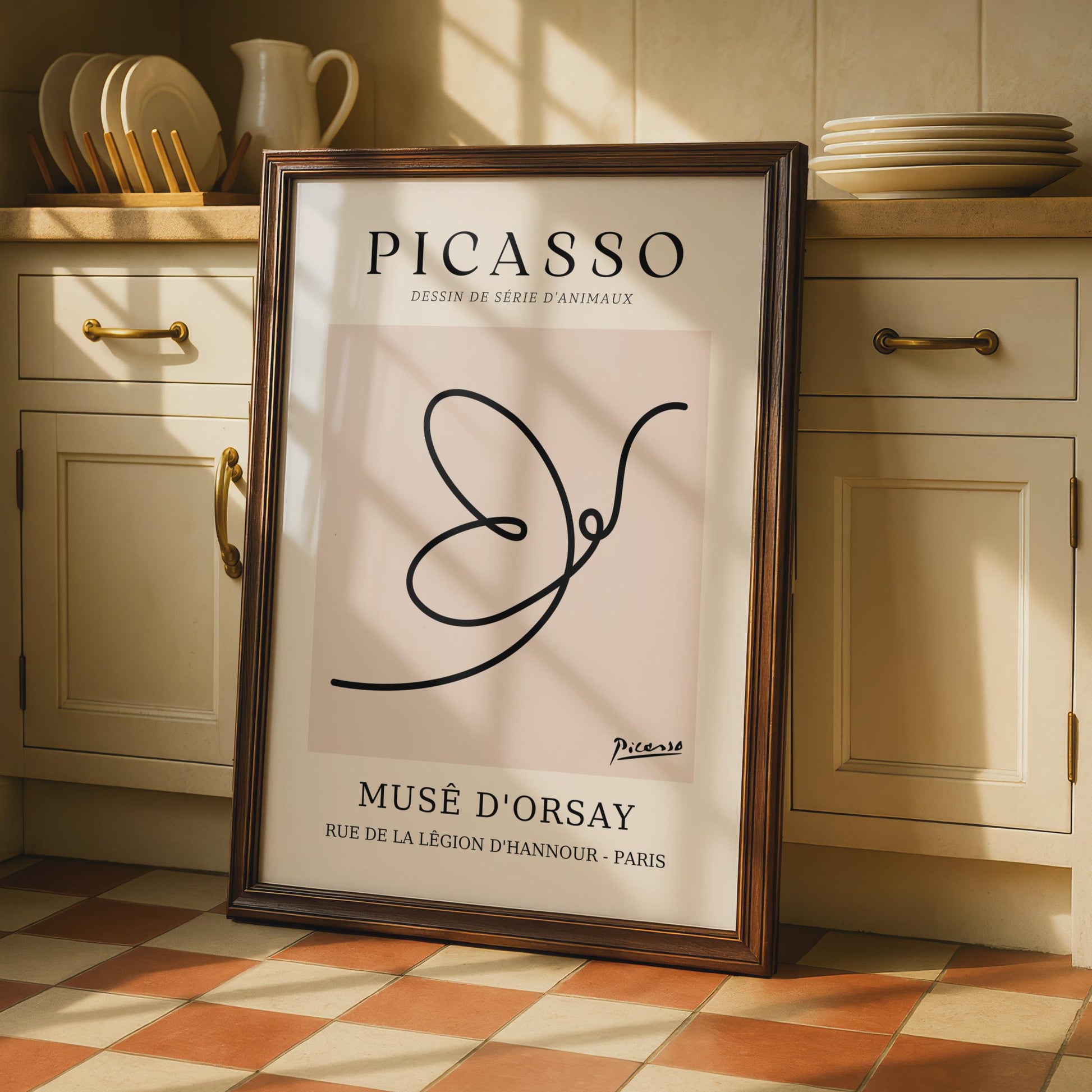 Picasso Animal Series Art Print, Musee d'Orsay Wall Art, Abstract Minimalist Poster, Paris Decor wall art print