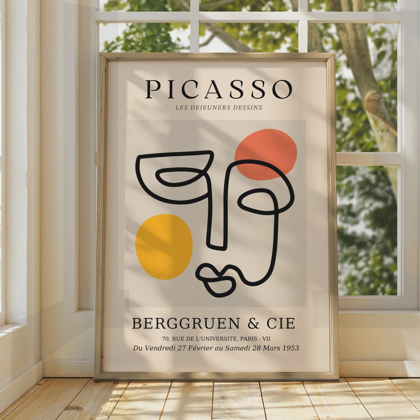 Minimalist Picasso Art Print, Abstract Line Drawing Poster, Modern Colourful Wall Art wall art print