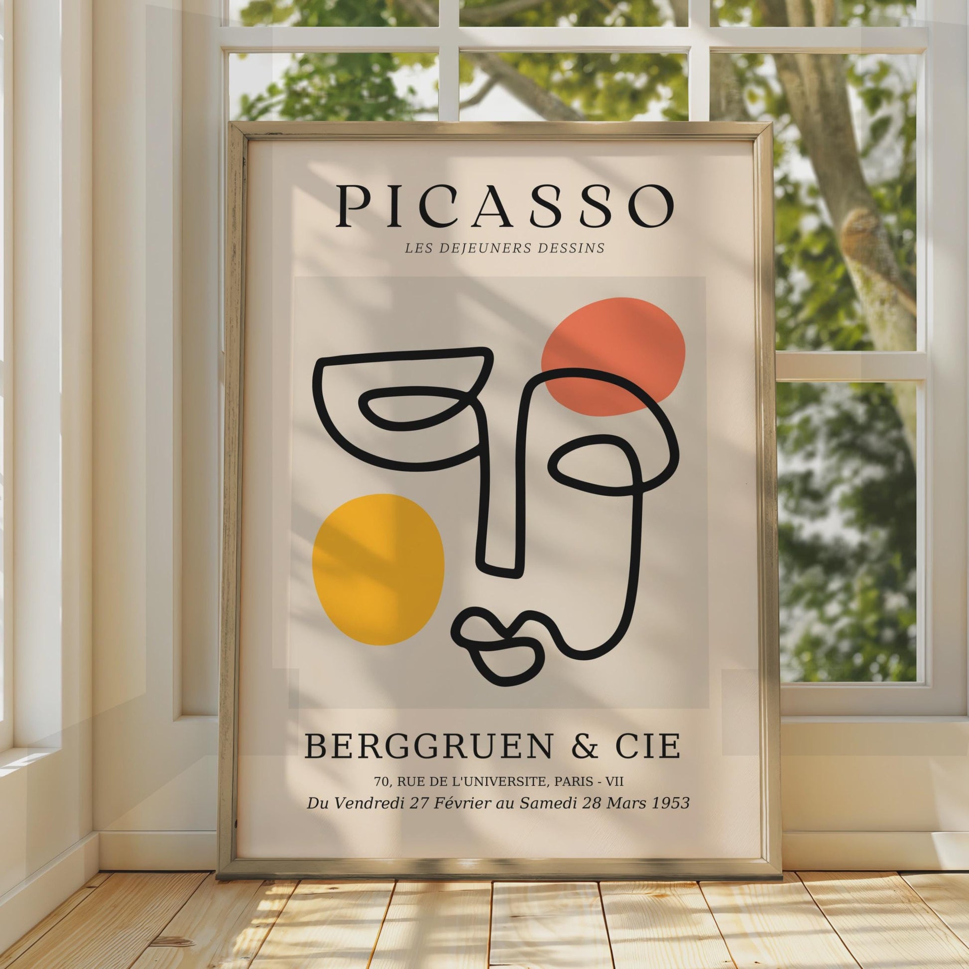 Minimalist Picasso Art Print, Abstract Line Drawing Poster, Modern Colourful Wall Art wall art print