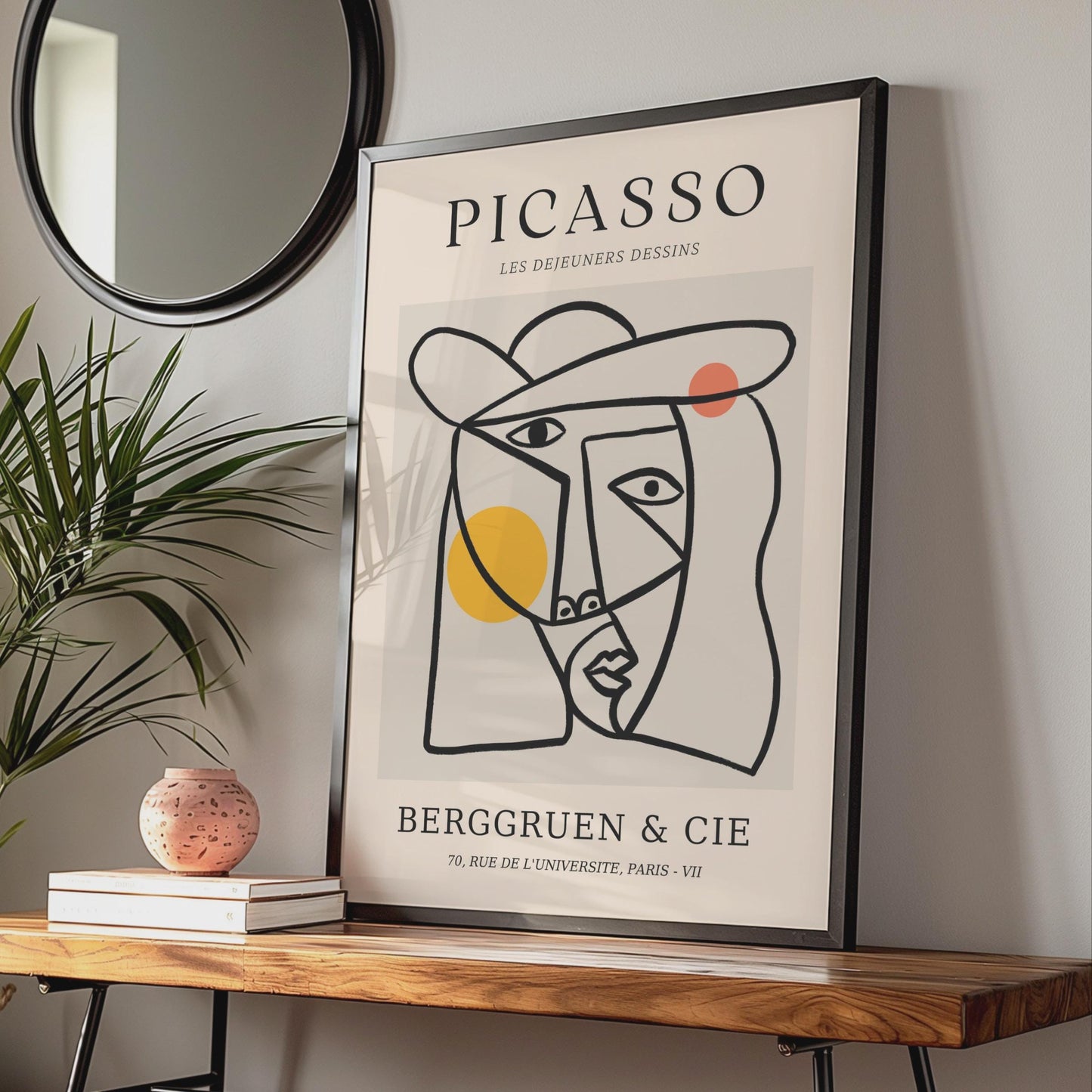 Picasso Inspired Wall Art, Minimalist Face Poster, Modern Art Print for Home Decor wall art print