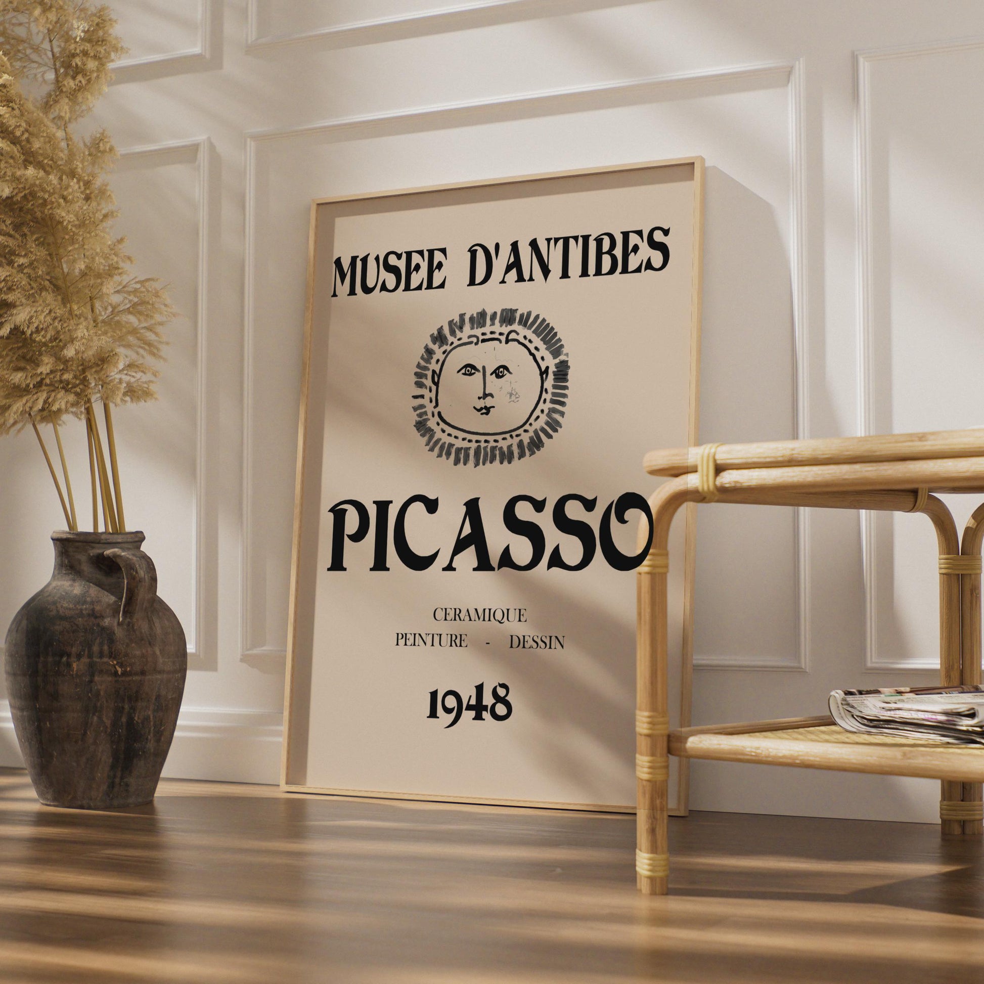Picasso Museum Antibes Art Poster, 1948 Print, Minimalist Wall Decor, Modern Artwork wall art print