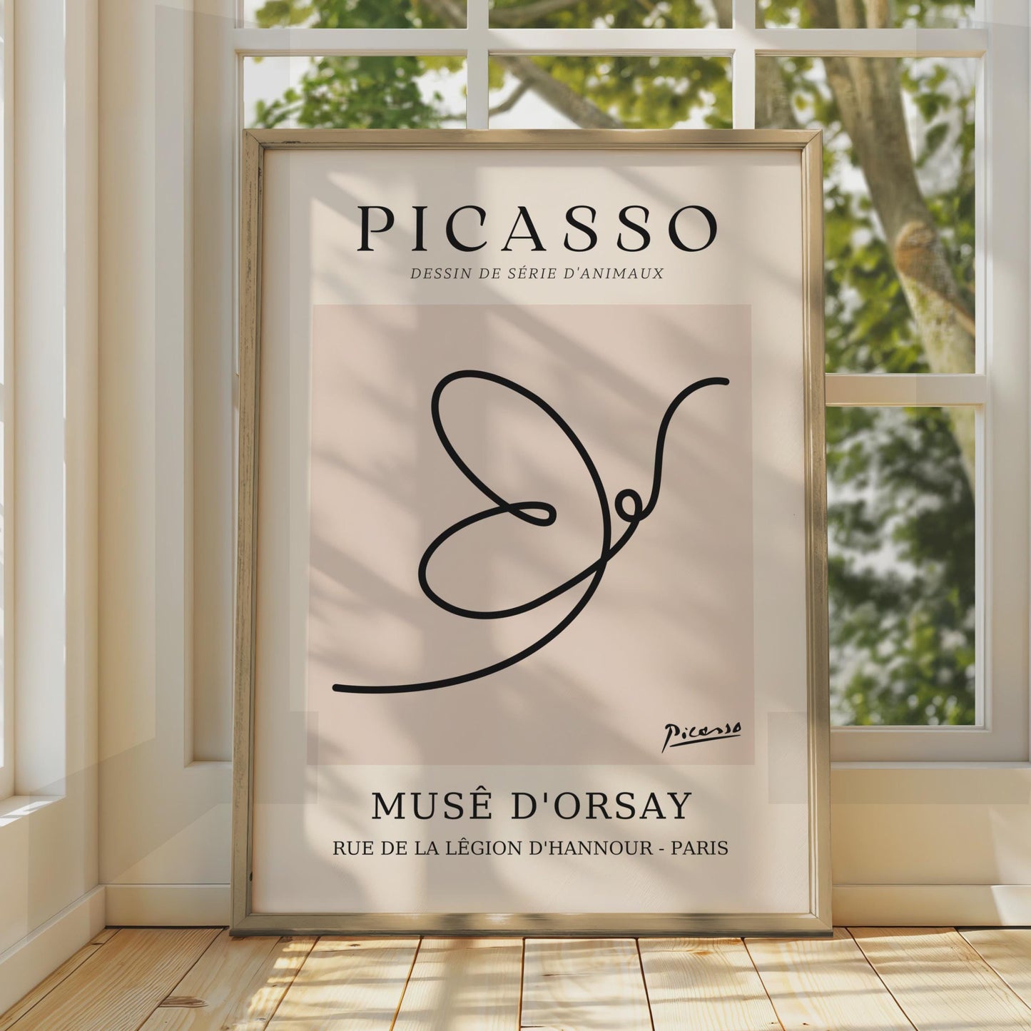 Picasso Animal Series Art Print, Musee d'Orsay Wall Art, Abstract Minimalist Poster, Paris Decor wall art print