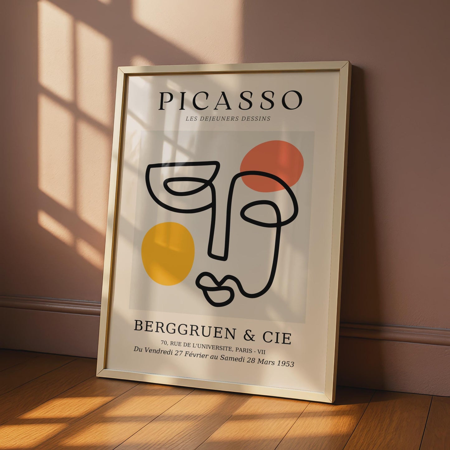 Minimalist Picasso Art Print, Abstract Line Drawing Poster, Modern Colourful Wall Art wall art print