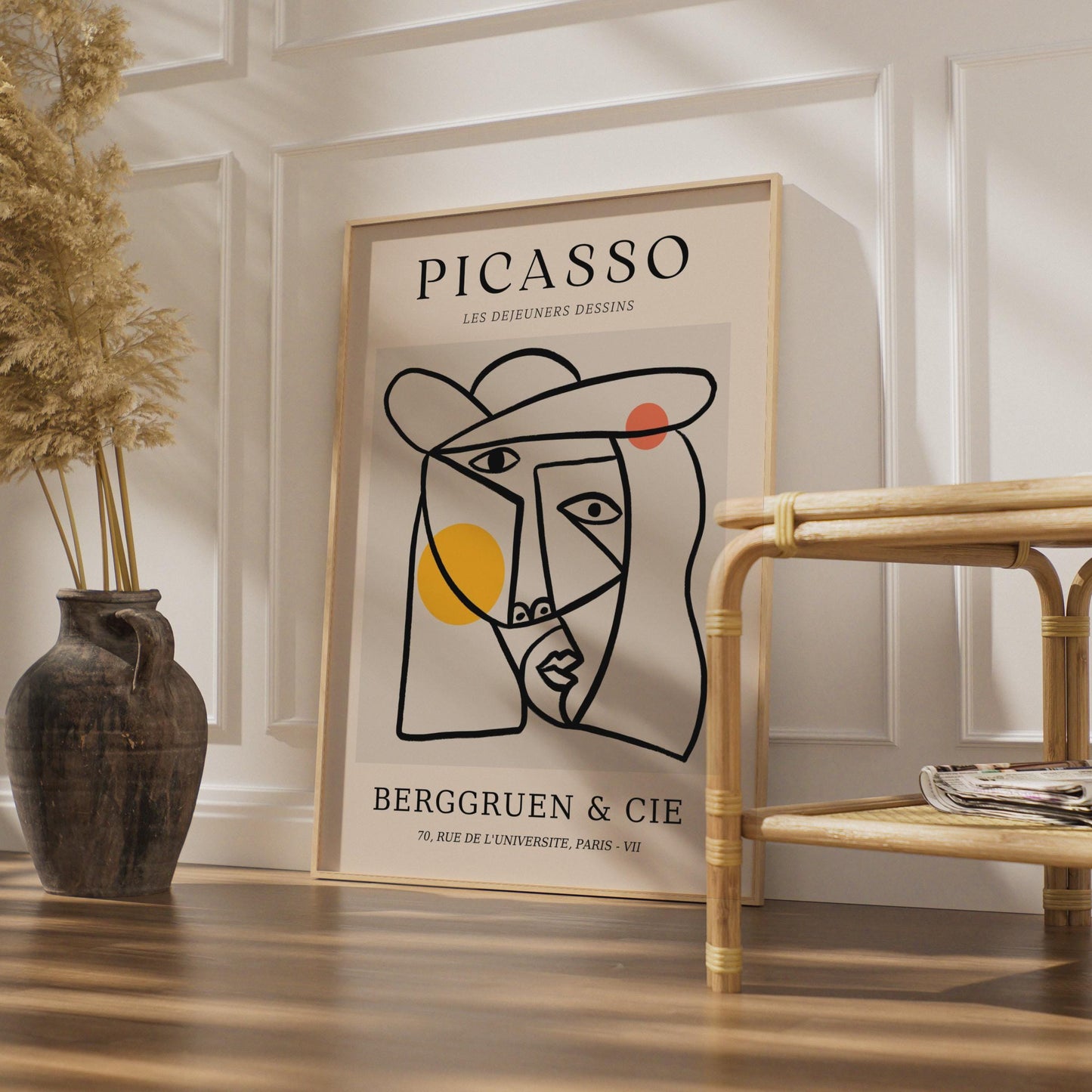 Picasso Inspired Wall Art, Minimalist Face Poster, Modern Art Print for Home Decor wall art print