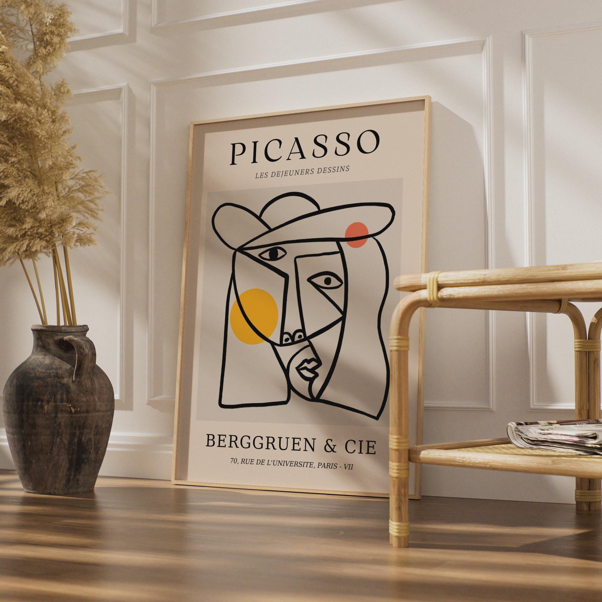 Picasso Inspired Wall Art, Minimalist Face Poster, Modern Art Print for Home Decor wall art print