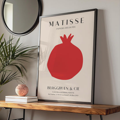 Henri Matisse Art Poster, Papiers Decoupes Print, Minimalist Wall Art, Bold Red Shapes wall art print