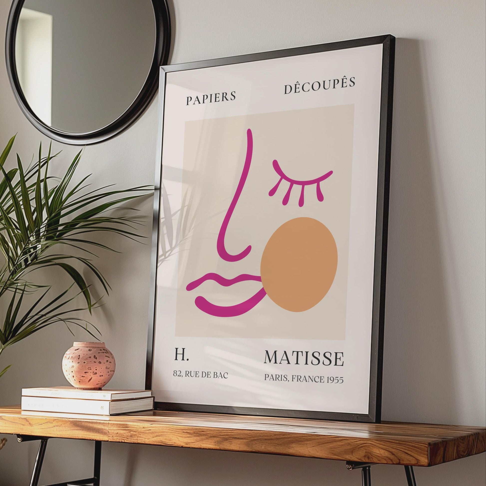 Henri Matisse Art Poster, Minimalist Face Artwork, Papiers Decoupes, Abstract Wall Decor wall art print