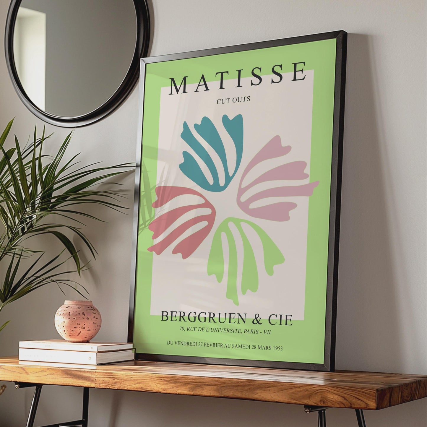 Matisse Cut Outs Poster, Abstract Colorful Leaf Wall Art Print wall art print