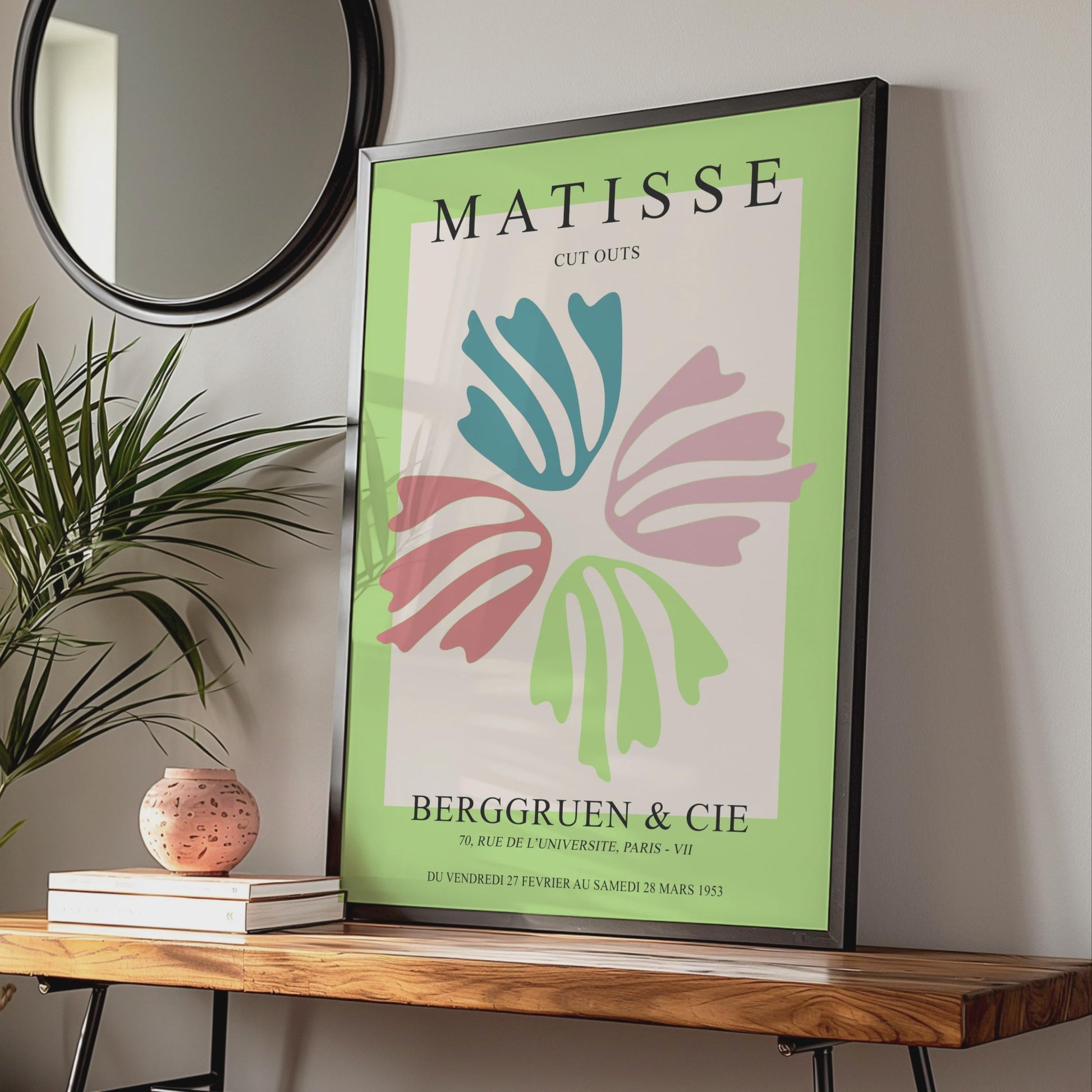 Matisse Cut Outs Poster, Abstract Colorful Leaf Wall Art Print wall art print