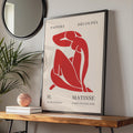 Henri Matisse Cut-Out Style Art Print, Red Figure French Minimalist Poster wall art print
