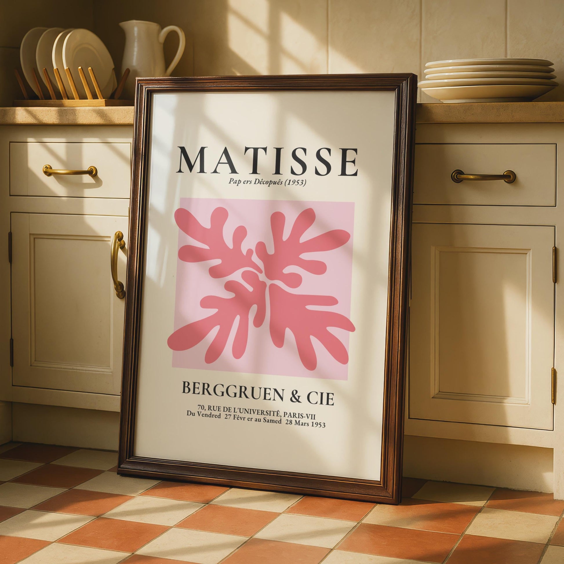 Henri Matisse Pap ers Decoupes Poster, Minimalist Pink Vintage Art Print wall art print