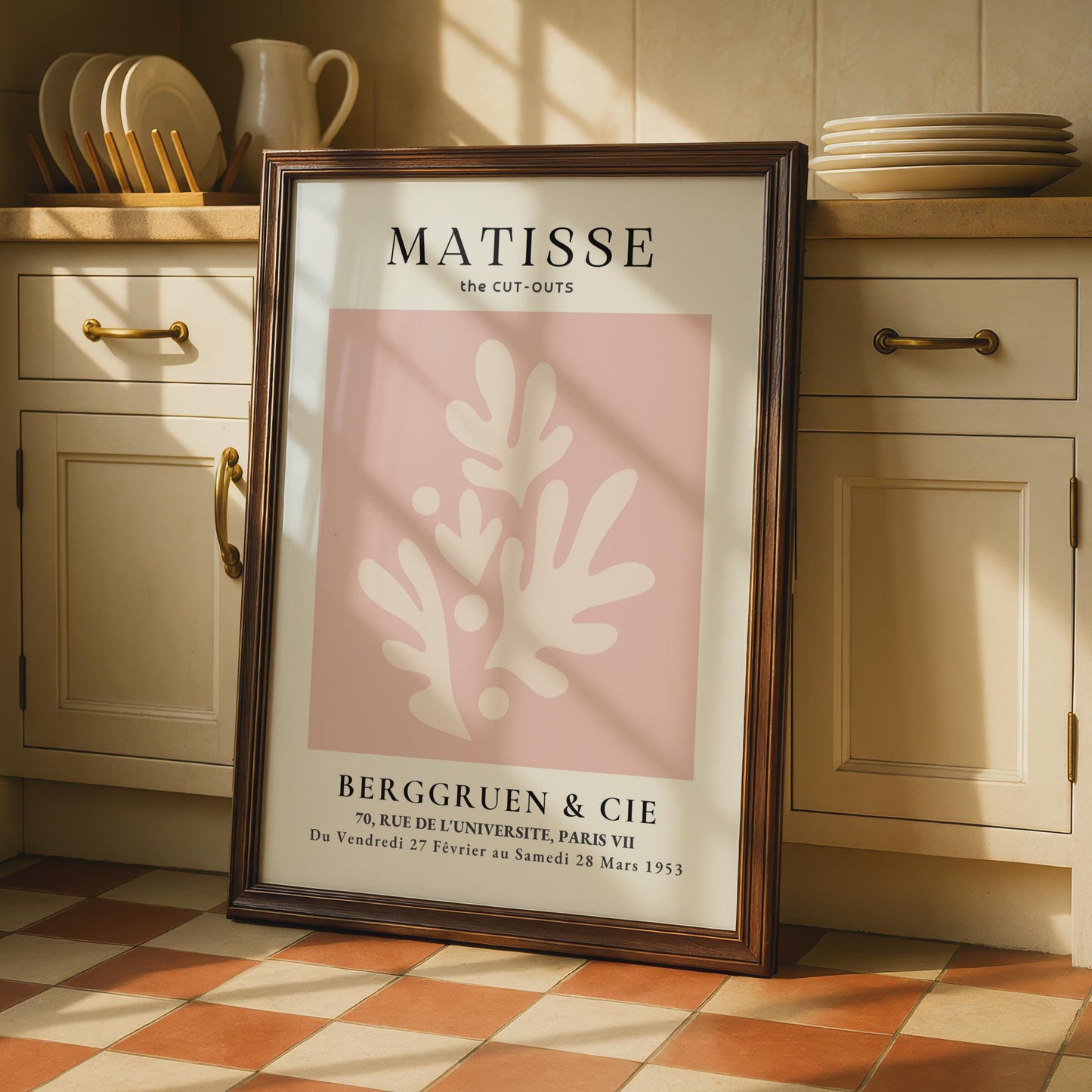 Henri Matisse Art Poster, The Cut-Outs, Minimalist Wall Art, Pink Botanical Print, Gallery Decor wall art print