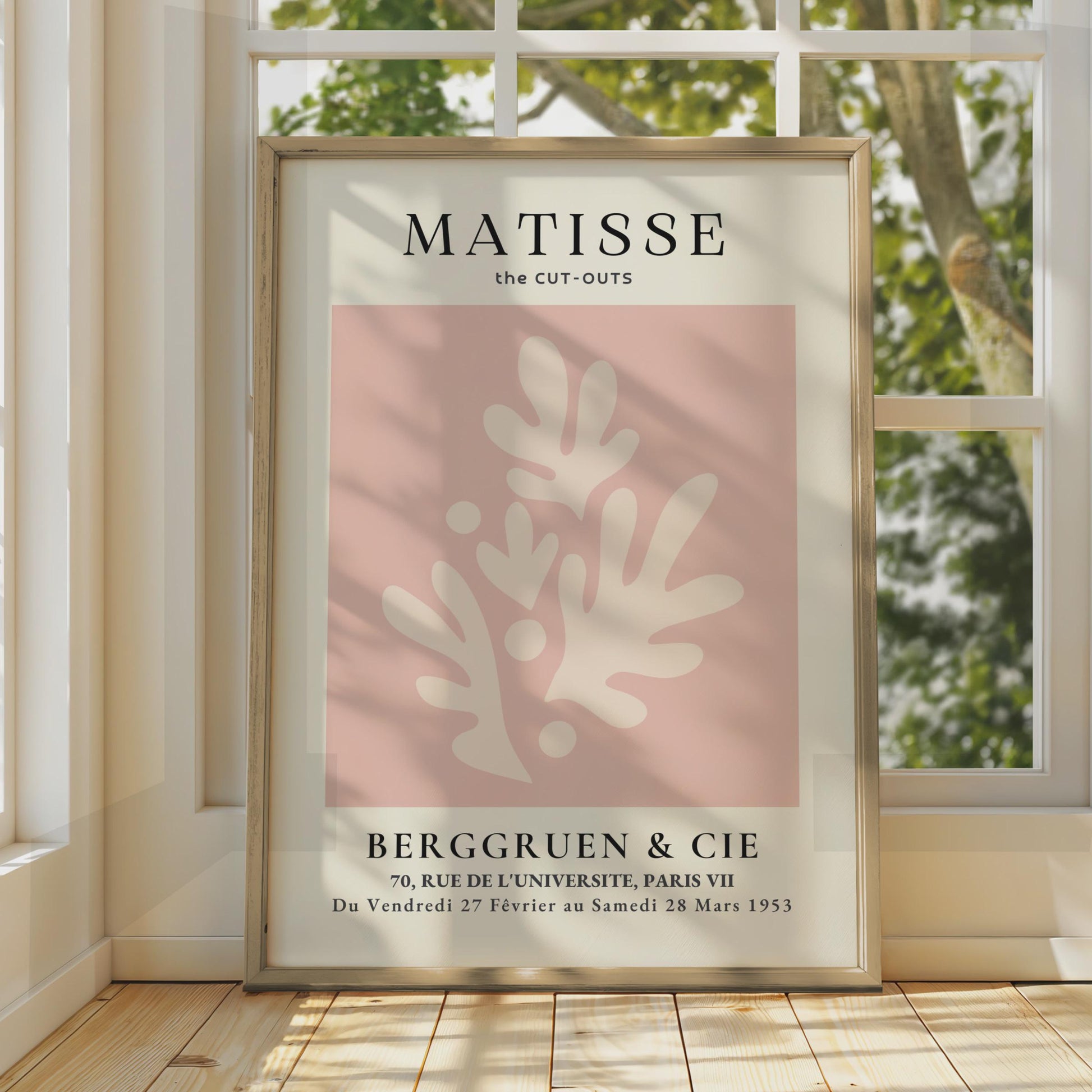 Henri Matisse Art Poster, The Cut-Outs, Minimalist Wall Art, Pink Botanical Print, Gallery Decor wall art print