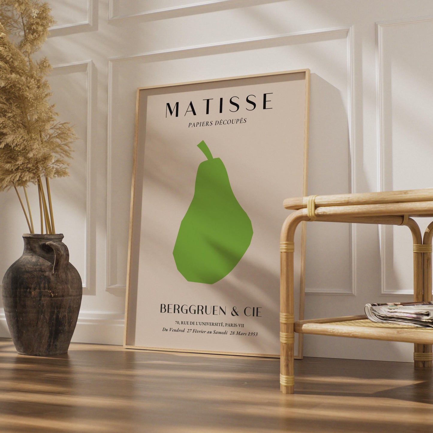 Henri Matisse Green Pear Art Poster, Minimalist Wall Decor, Papiers Decoupes Print, Gallery Wall wall art print