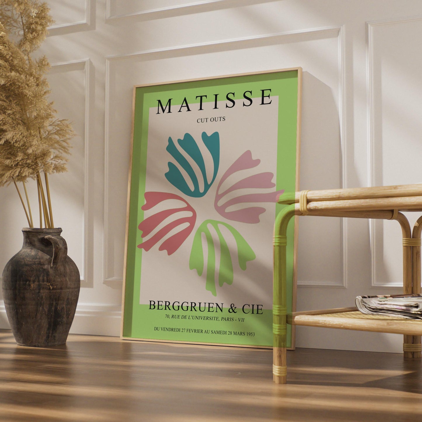 Matisse Cut Outs Poster, Abstract Colorful Leaf Wall Art Print wall art print