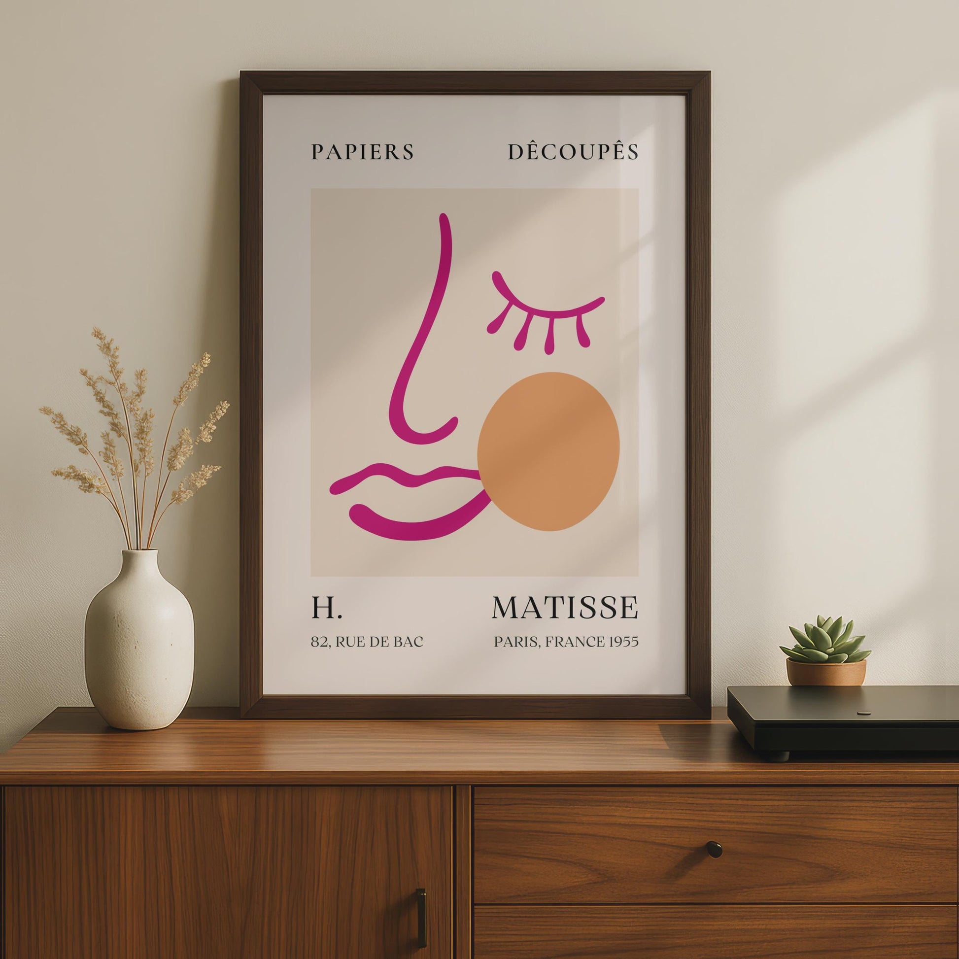 Henri Matisse Art Poster, Minimalist Face Artwork, Papiers Decoupes, Abstract Wall Decor wall art print