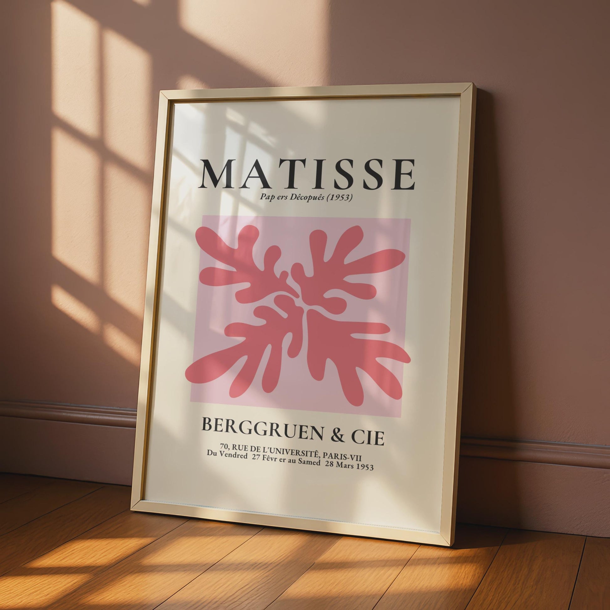 Henri Matisse Pap ers Decoupes Poster, Minimalist Pink Vintage Art Print wall art print