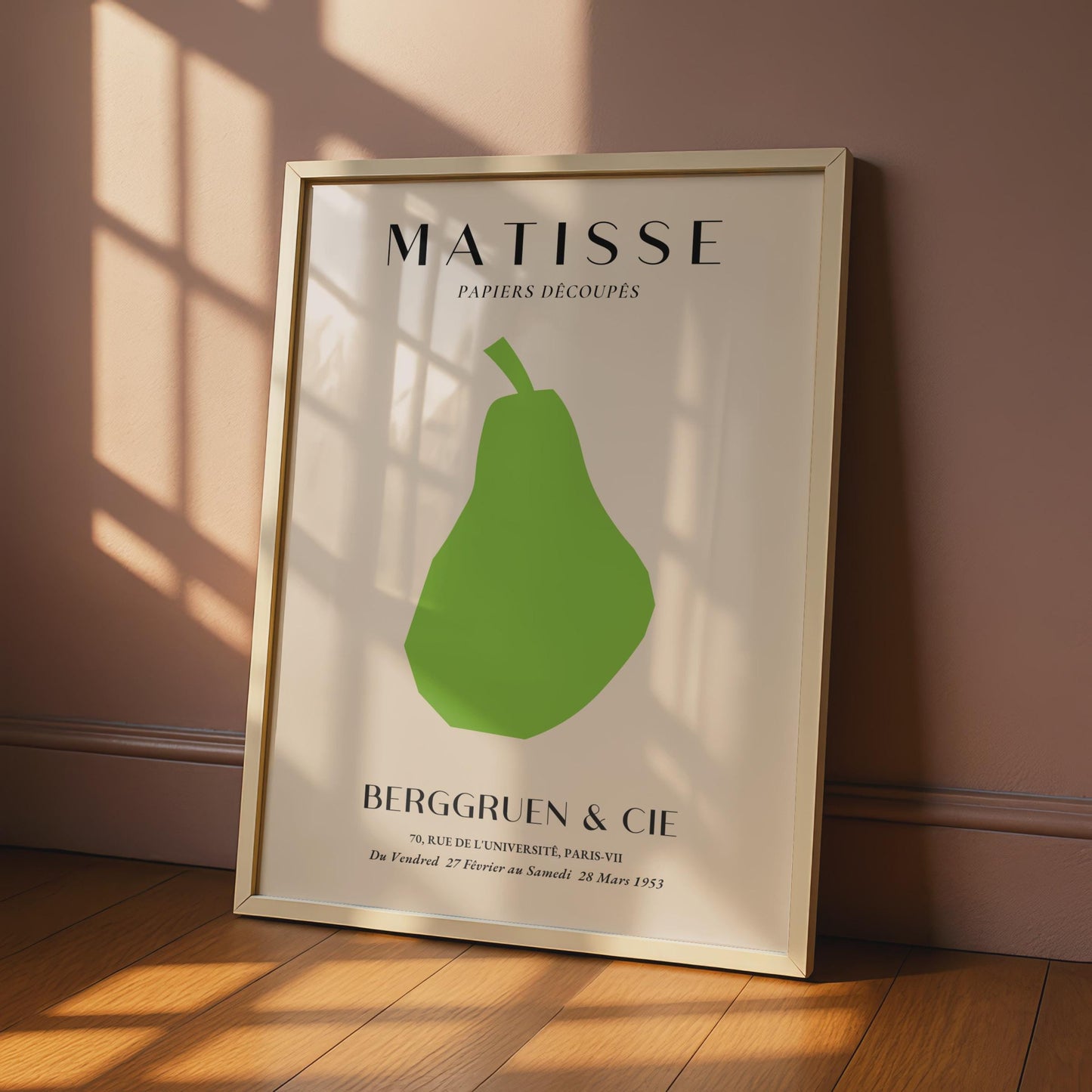Henri Matisse Green Pear Art Poster, Minimalist Wall Decor, Papiers Decoupes Print, Gallery Wall wall art print