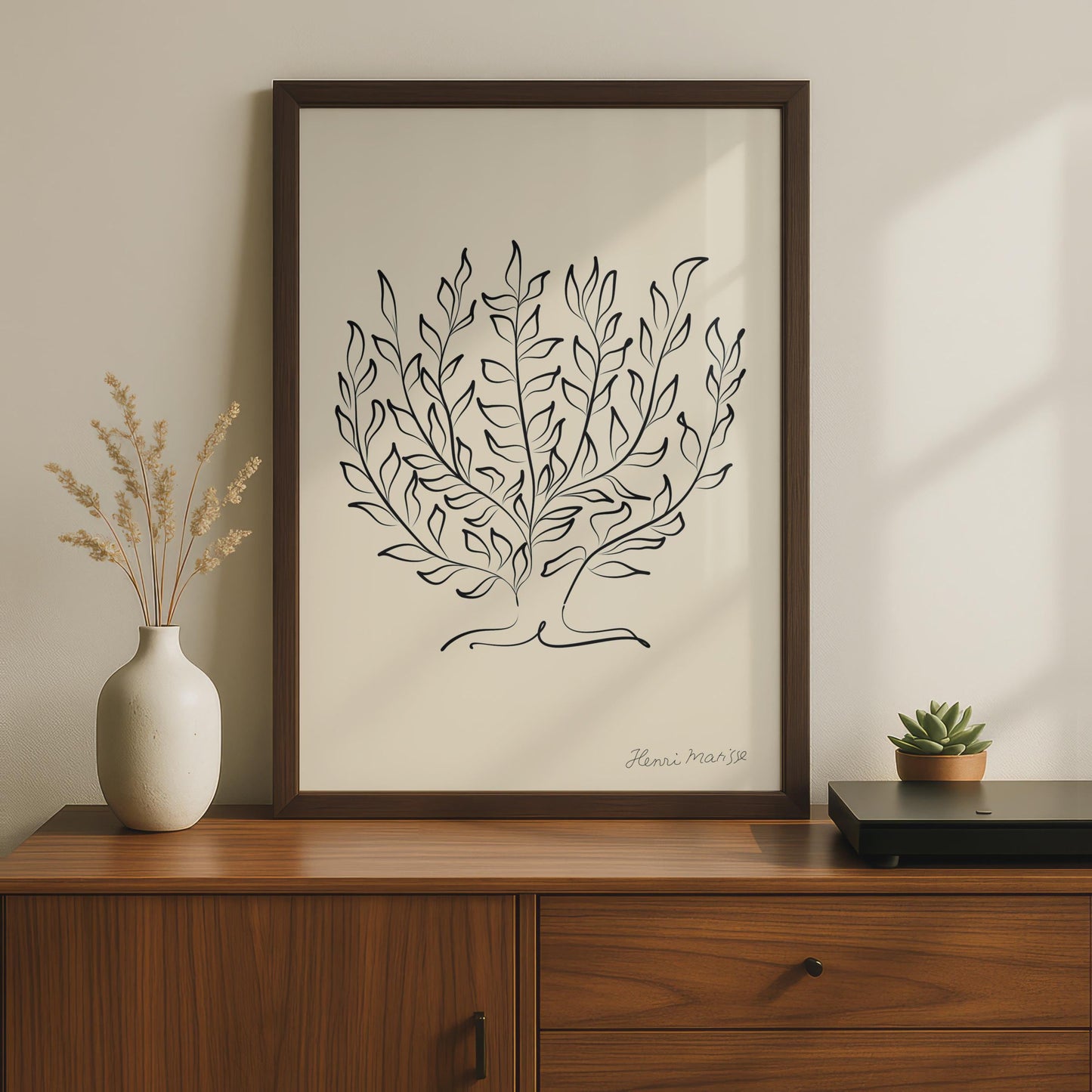 Henri Matisse Inspired Wall Art, Minimalist Leaf Print, Botanical Poster for Home Decor wall art print