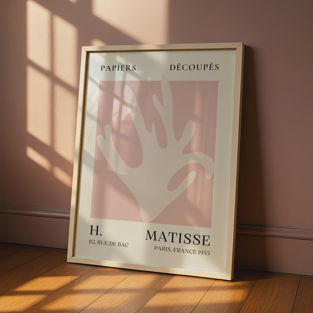 Henri Matisse Art Poster, Minimalist Papiers Decoupes, Wall Art Decor, Modern Pink Abstract Print wall art print