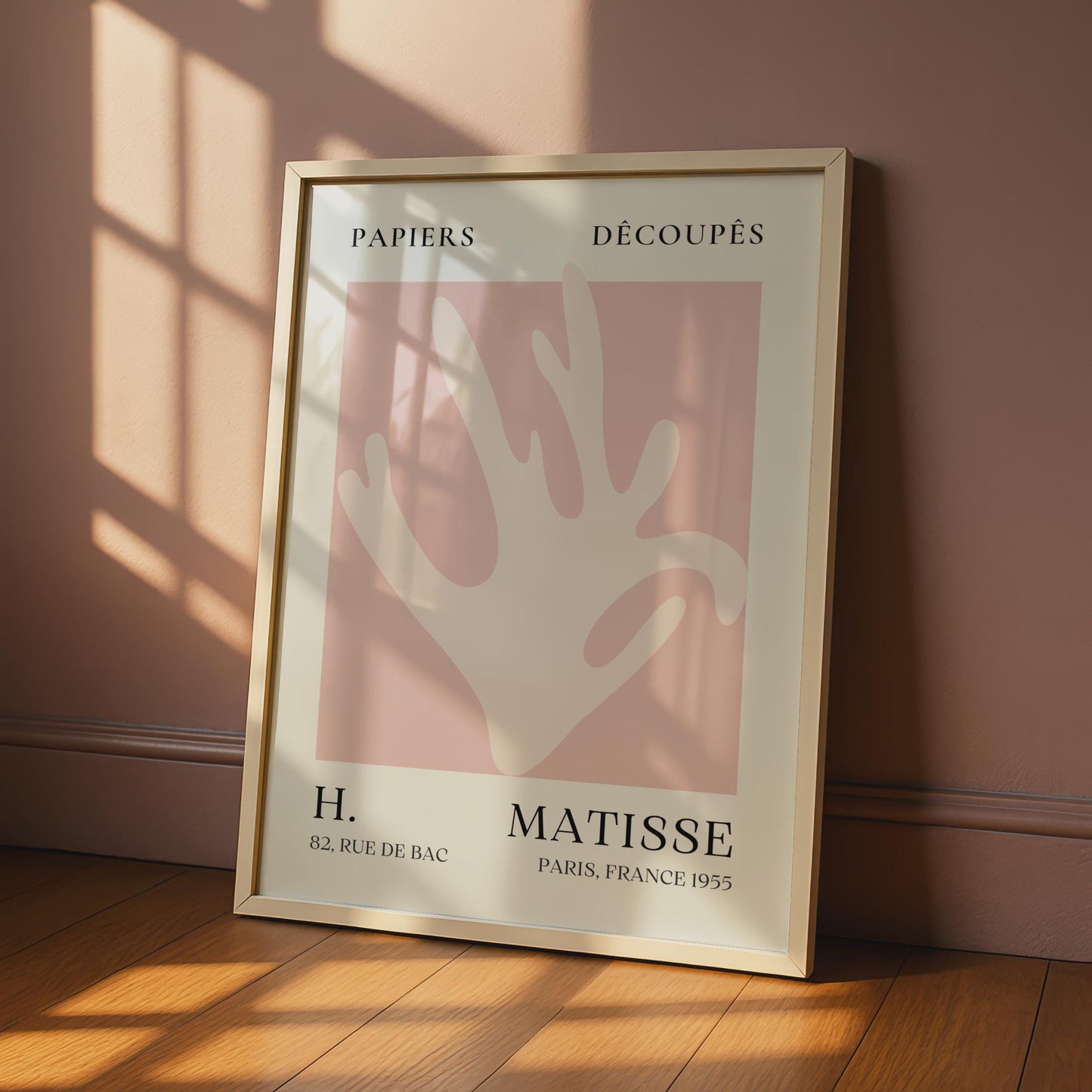 Henri Matisse Art Poster, Minimalist Papiers Decoupes, Wall Art Decor, Modern Pink Abstract Print wall art print