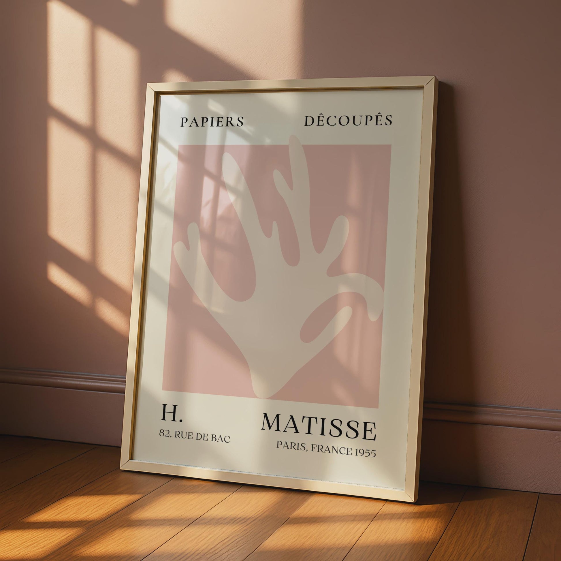 Henri Matisse Art Poster, Minimalist Papiers Decoupes, Wall Art Decor, Modern Pink Abstract Print wall art print