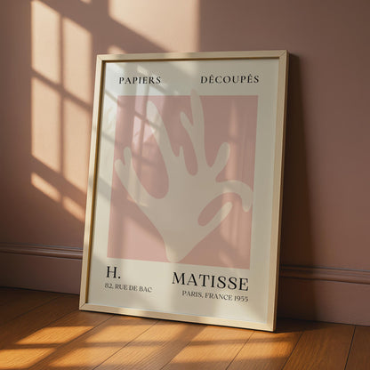 Henri Matisse Art Poster, Minimalist Papiers Decoupes, Wall Art Decor, Modern Pink Abstract Print wall art print