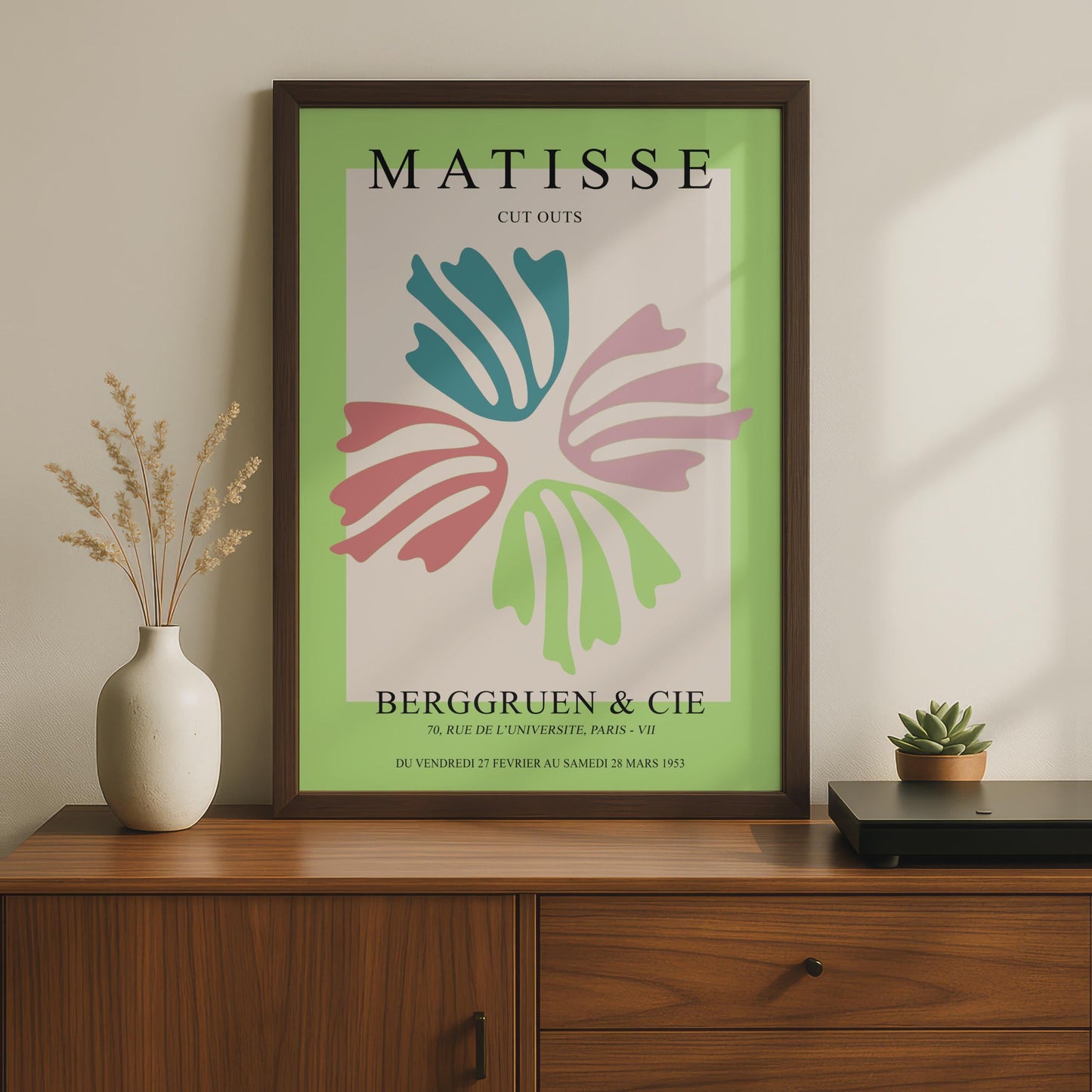Matisse Cut Outs Poster, Abstract Colorful Leaf Wall Art Print wall art print